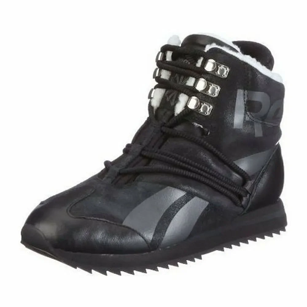 Reebok Frostopia Winter Thinsulate Black Leather Boots 9.5